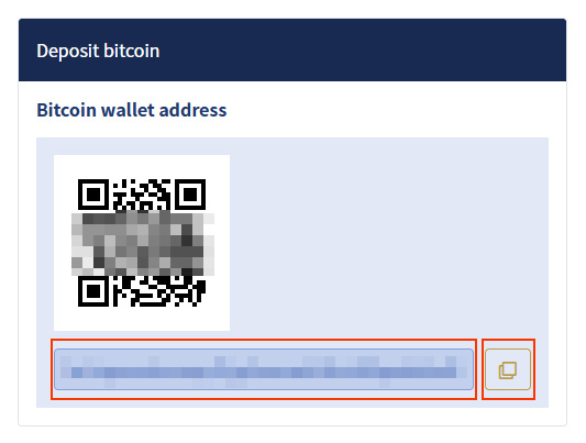 image: Confirm deposit information・bitcoin wallet address