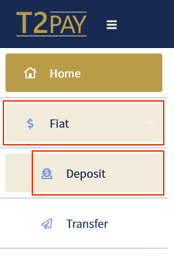 image: Access the [Fiat/Deposit] page