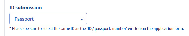 image: Submit ID 1-Select Type -Passport-